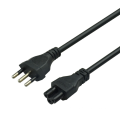 Conector de cabo de laptop de cabo de alimentação de 3 pinos